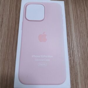 Apple iPhone 15 Pro Max silicone case (Pink)